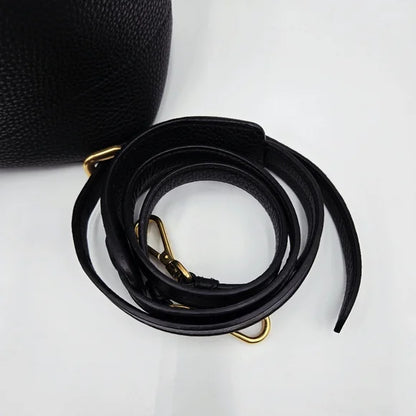 PRADA Bucket Bag / Shoulder 1BE018 Black Leather