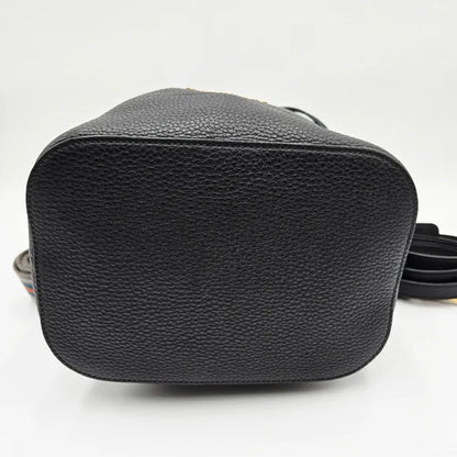 PRADA Bucket Bag / Shoulder 1BE018 Black Leather