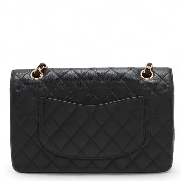 Chanel Quilted Caviar Double Flap Bag - Medium / 25