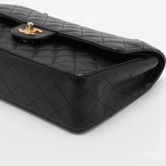 Chanel Quilted Caviar Double Flap Bag - Medium / 25