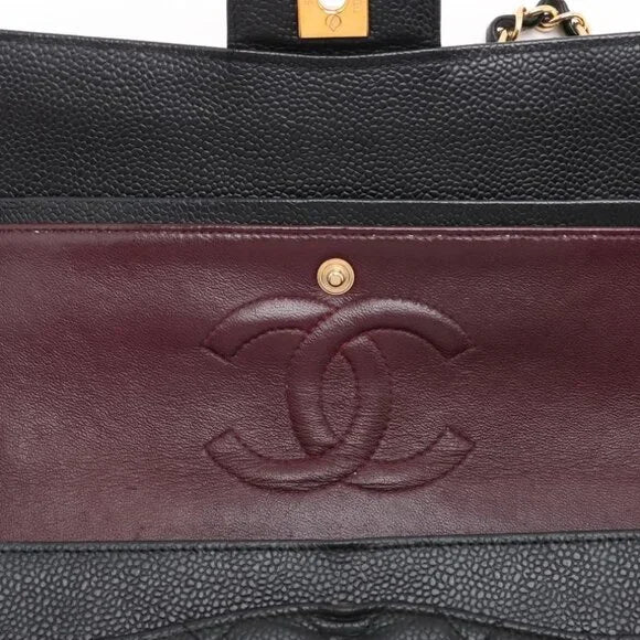 Chanel Quilted Caviar Double Flap Bag - Medium / 25