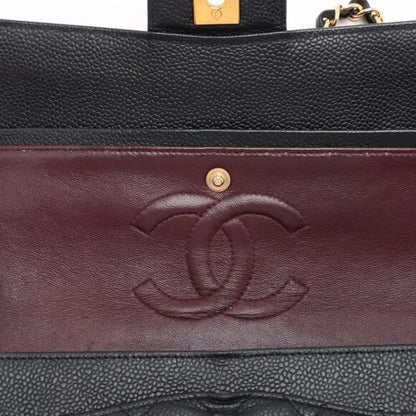 Chanel Quilted Caviar Double Flap Bag - Medium / 25