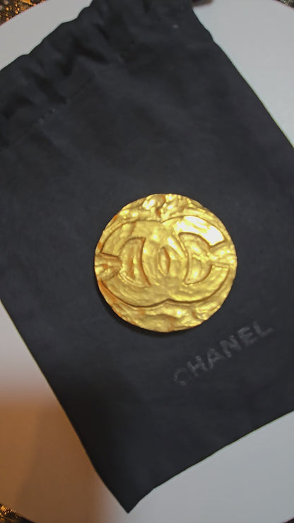 Chanel 1994 logo medallion brooch