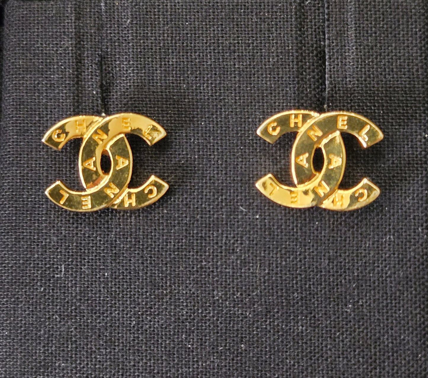 CHANEL Coco Mark Earrings B20A GP Gold Plated 293489