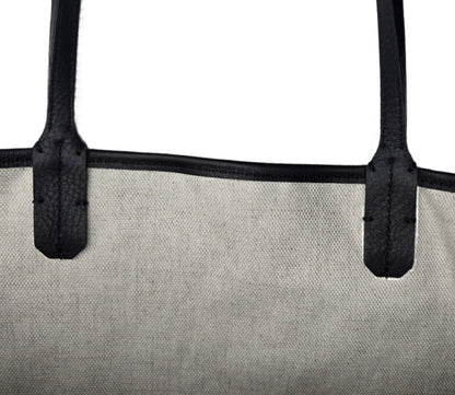 GOYARD Saint Louis PM Tote Bag Leather Herringbone Black Silver Hardware- NEW