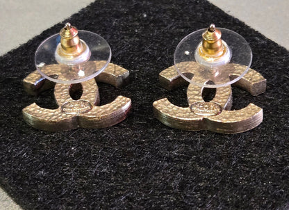 Chanel Earrings CHANEL CC Motif Coco Mark Gold 07A