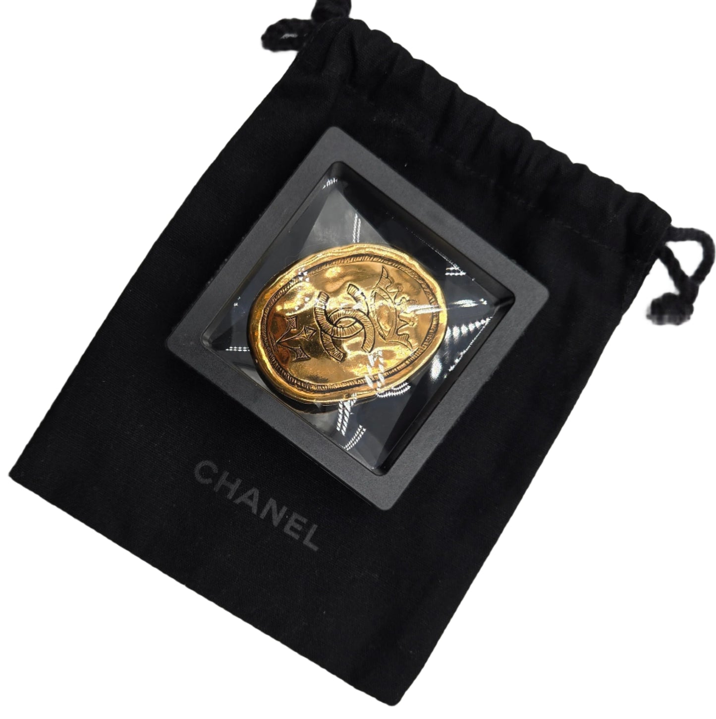 Chanel Oval Crown Brooch  - VINTAGE