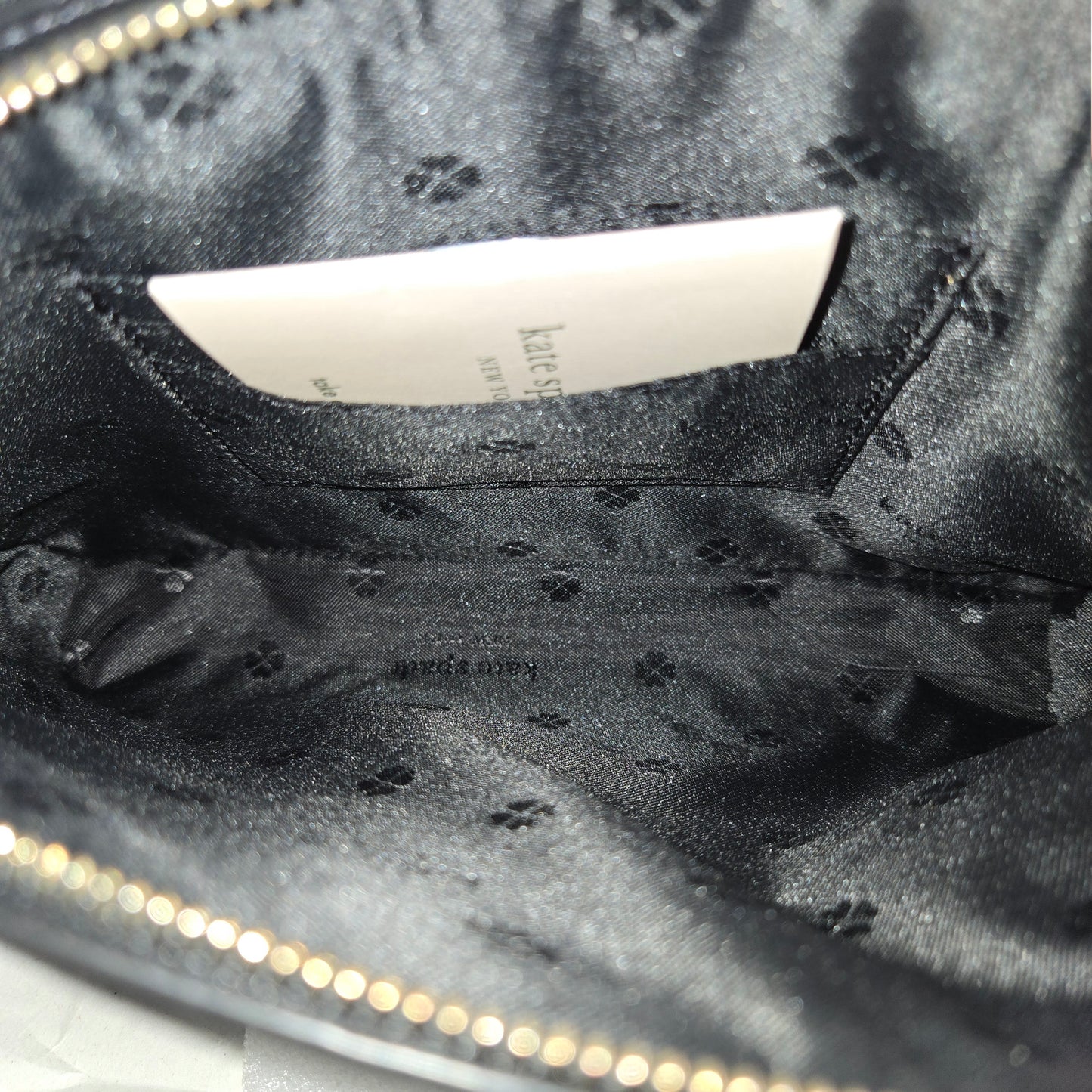 Kate Spade New York Spencer Metallic Dots Double Zip Crossbody Black - NEW