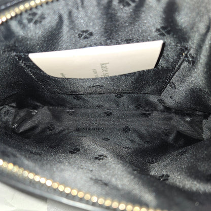 Kate Spade New York Spencer Metallic Dots Double Zip Crossbody Black - NEW