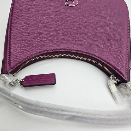 COACH Hobo Crossbody in Cross grain, Deep Plum