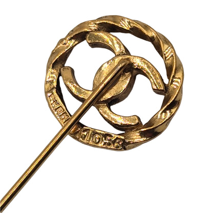 Chanel Coco Mark Brooch Gold Plated - VINTAGE