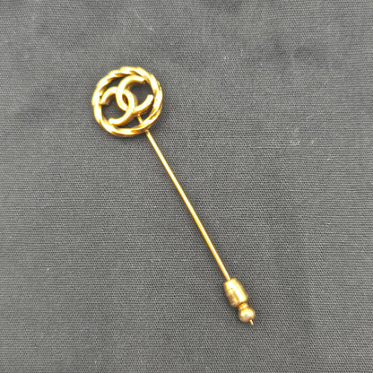 Chanel Coco Mark Brooch Gold Plated - VINTAGE