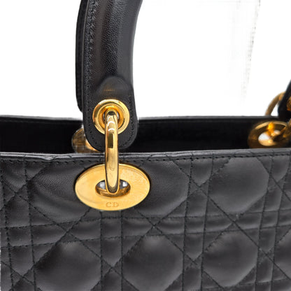 Christian Dior Lady Dior Bag Cannage Quilt Lambskin Medium