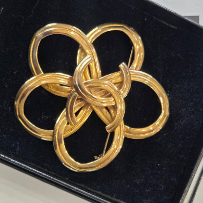 #156 - Chanel Vintage CC Flower Pin Brooch