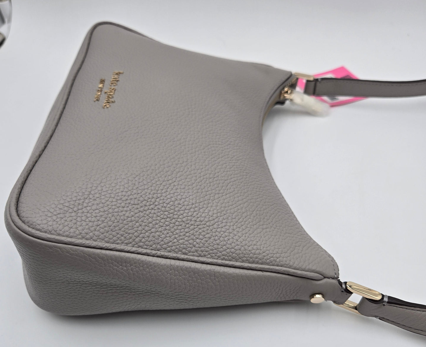 Kate Spade New York Bradley Pebbled Leather Medium Crossbody True Taupe, New w/Tags