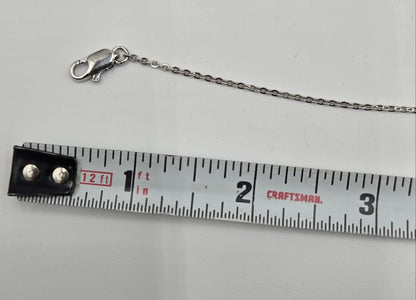 Christian Dior Necklace Heart Arrow Metal Silver - Like New