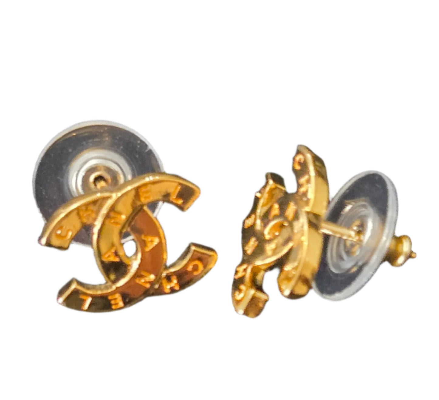 CHANEL Coco Mark Earrings B20A GP Gold Plated 293489