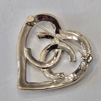 Chanel  CC Heart Brooch - Authentic