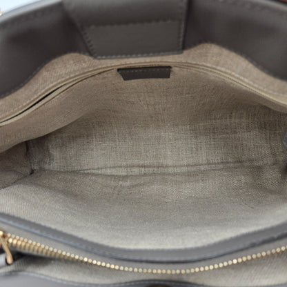 GUCCI Micro Guccissima Tote Bag Handbag Shoulder Leather Grey 510291
