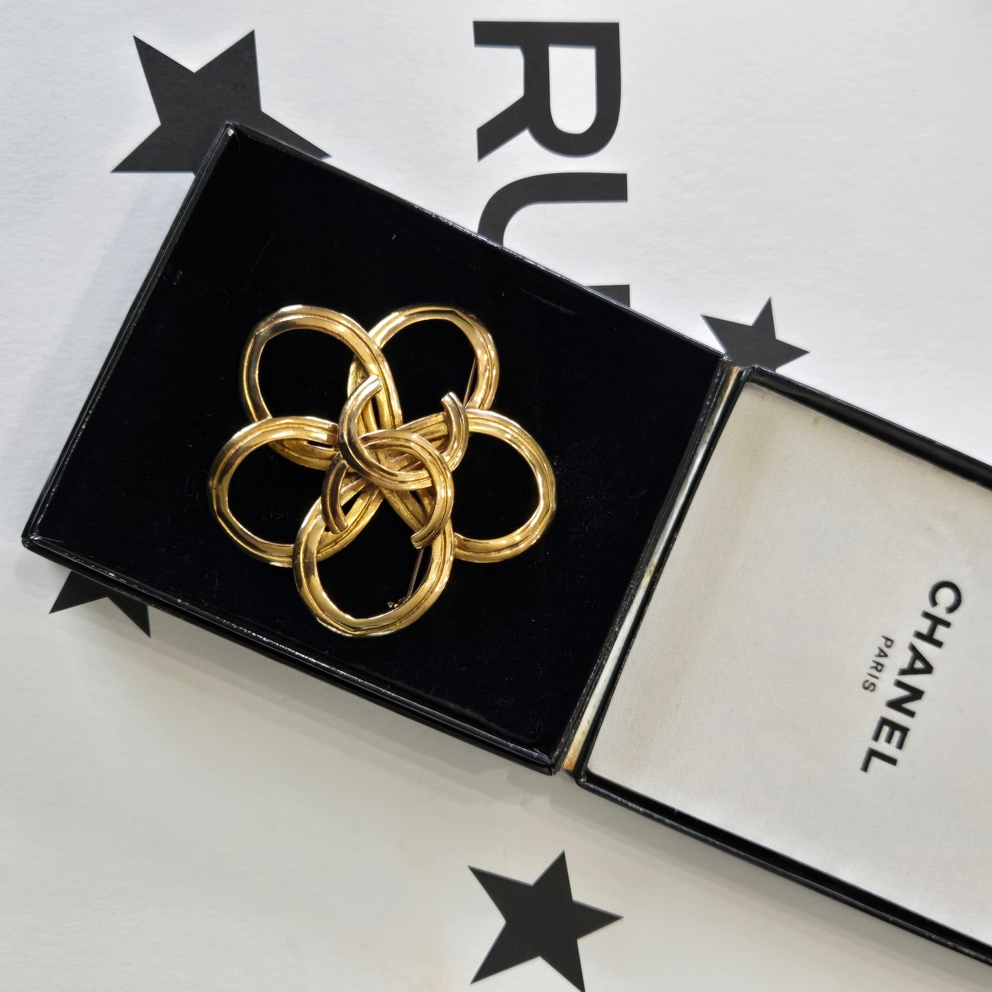 #156 - Chanel Vintage CC Flower Pin Brooch