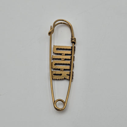 Christian Dior Antique Gold Metal Brooch #3