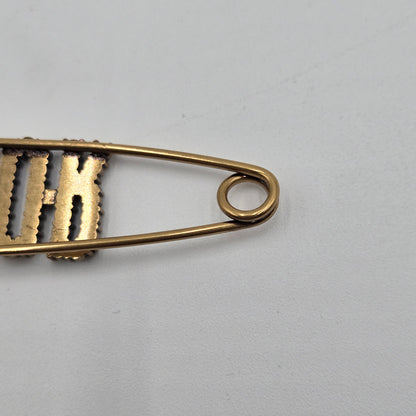 Christian Dior Antique Gold Metal Brooch #3