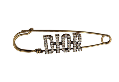 Christian Dior Antique Gold Metal Brooch #3