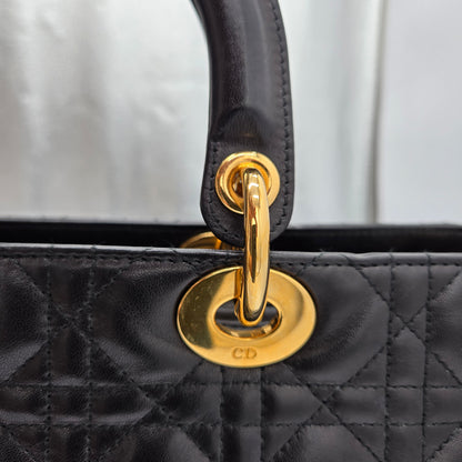 Christian Dior Lady Dior Bag Cannage Quilt Lambskin Medium