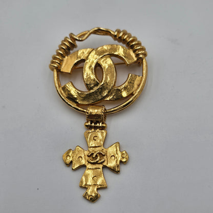 CHANEL Vintage COCO Mark Cross Brooch