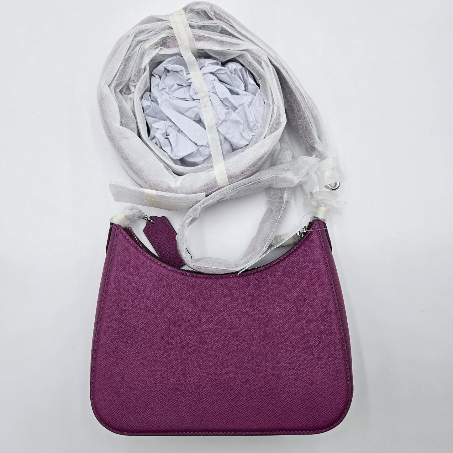 COACH Hobo Crossbody in Cross grain, Deep Plum