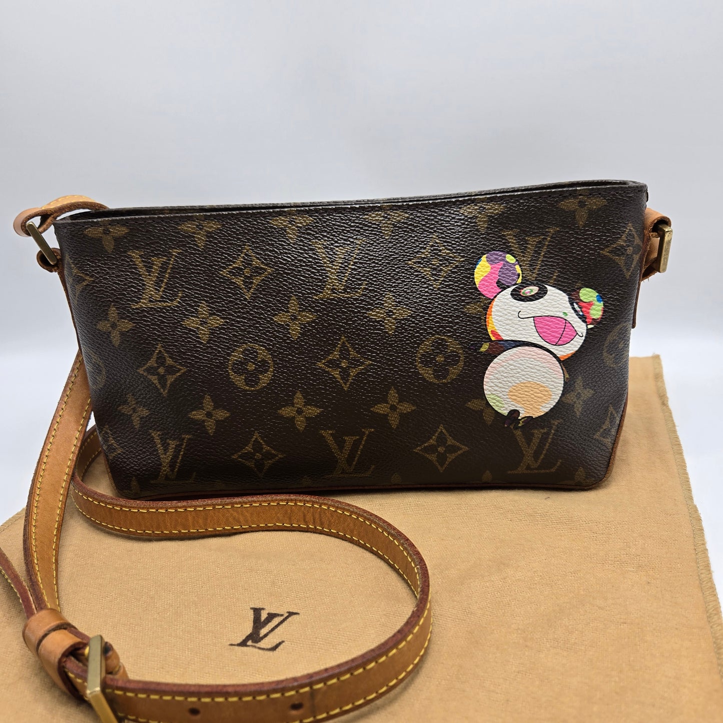 Louis Vuitton x Takashi Murakami LIMITED ED. Monogram Panda Trotteur Crossbody Bag