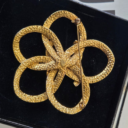#156 - Chanel Vintage CC Flower Pin Brooch