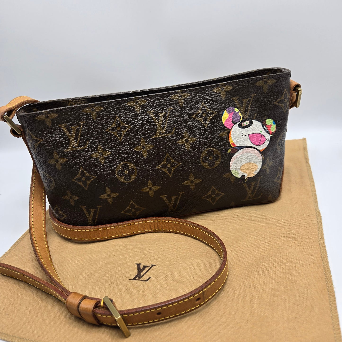 Louis Vuitton x Takashi Murakami LIMITED ED. Monogram Panda Trotteur Crossbody Bag