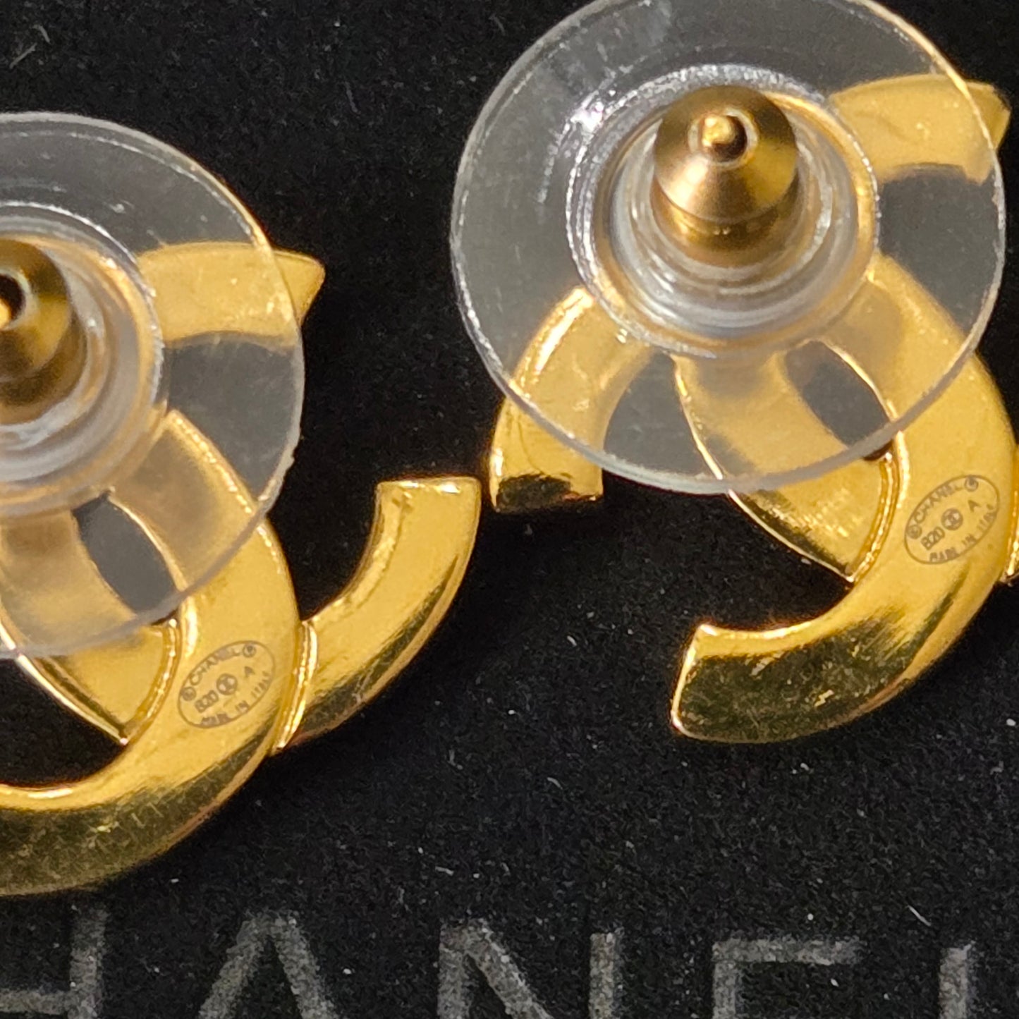 CHANEL Coco Mark Earrings B20A GP Gold Plated 293489