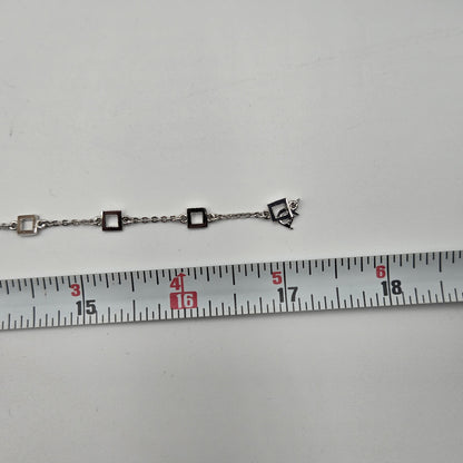 Christian Dior Necklace Heart Arrow Metal Silver - Like New