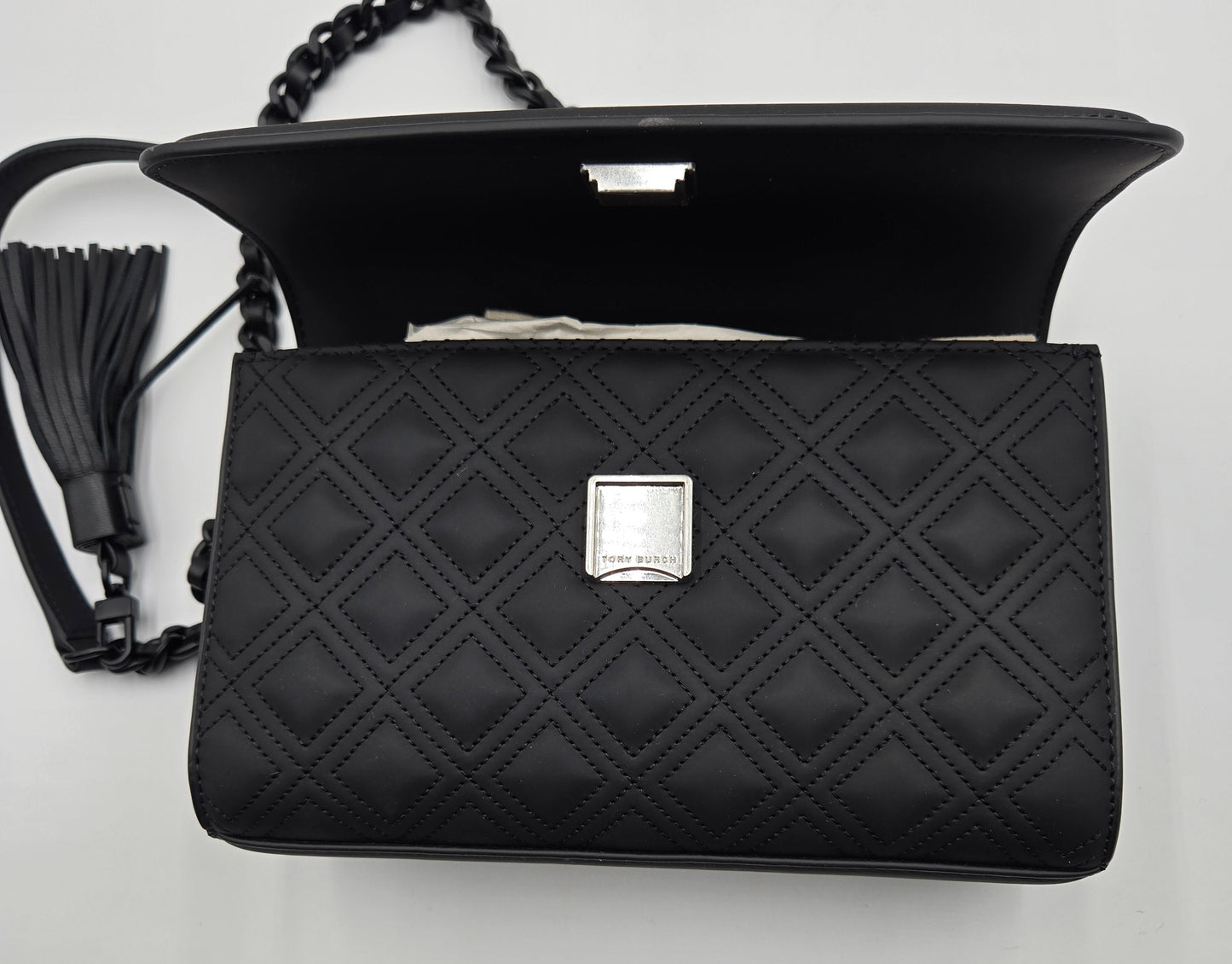 Tory Burch Fleming Matte Convertible Shoulder Bag Black