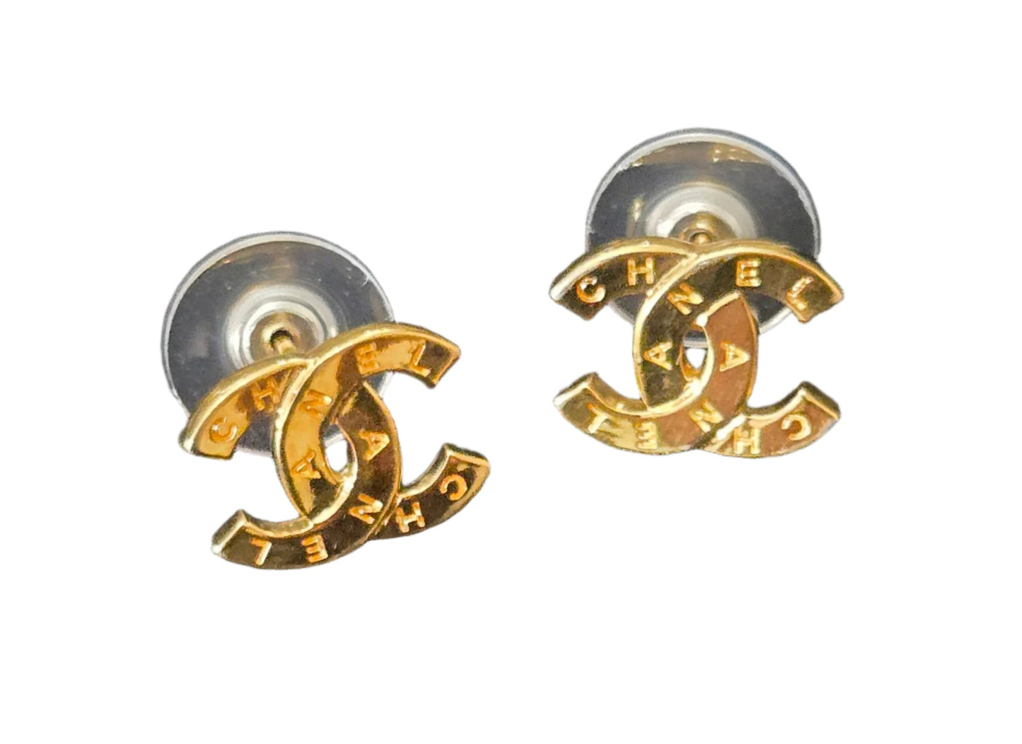 CHANEL Coco Mark Earrings B20A GP Gold Plated 293489