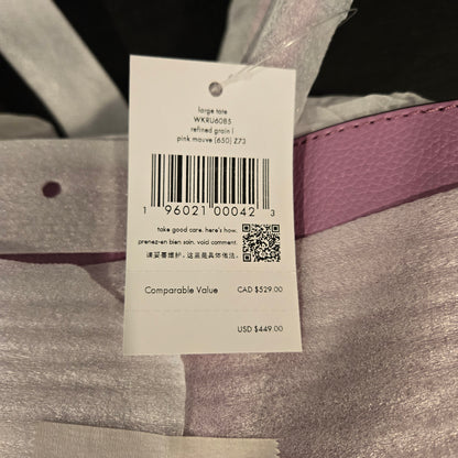 KATE SPADE EVA Large Mauve /Lilac SATCHEL - NEW with tags, never used