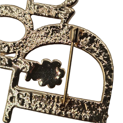 Christian Dior Dior X ERL Pin Brooch Badge Golden
