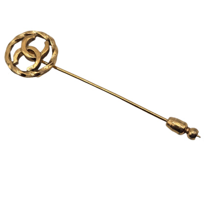 Chanel Coco Mark Brooch Gold Plated - VINTAGE