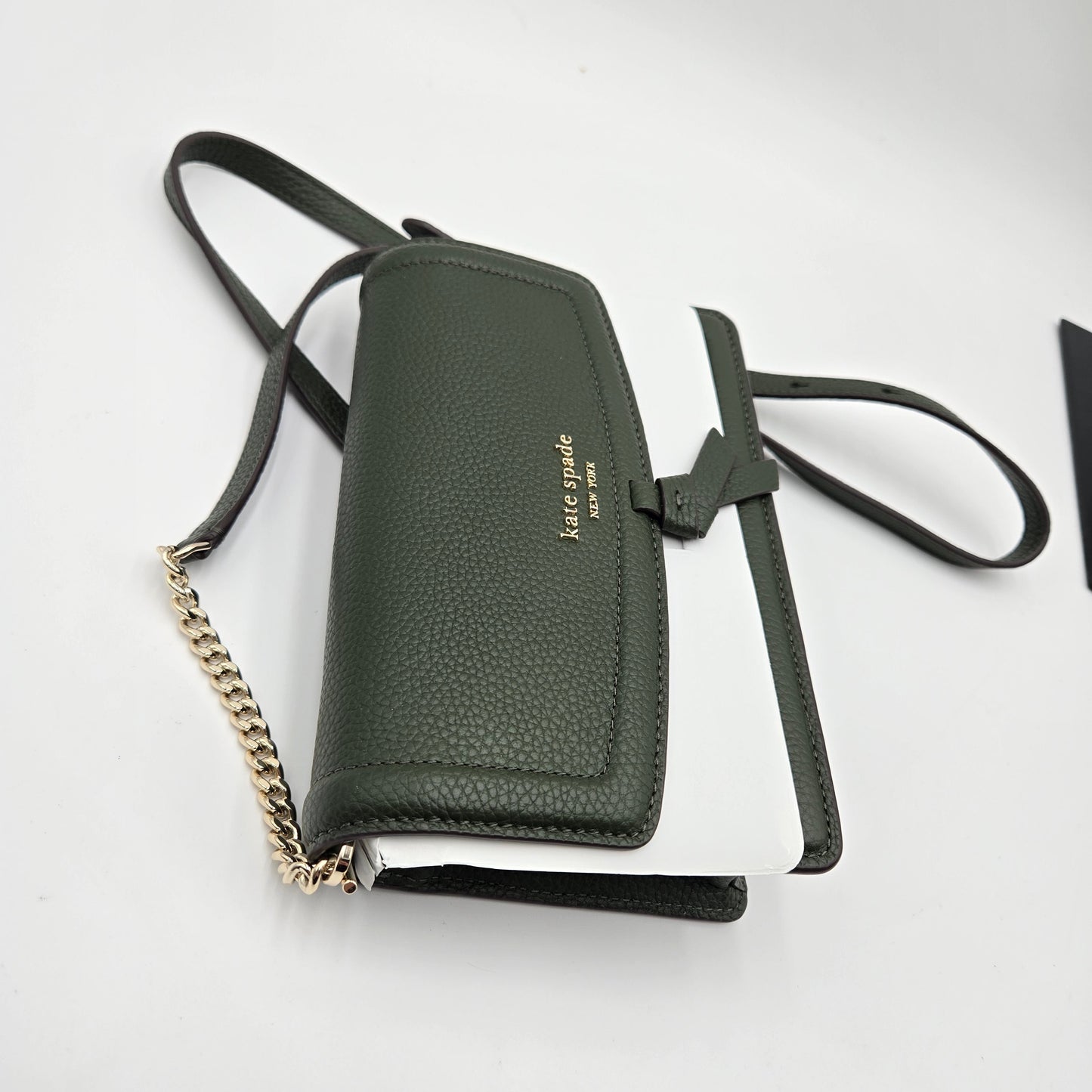 Kate Spade New York Knott Pebbled Leather Flap Crossbody Bonsai Tree - NEW WITH TAG