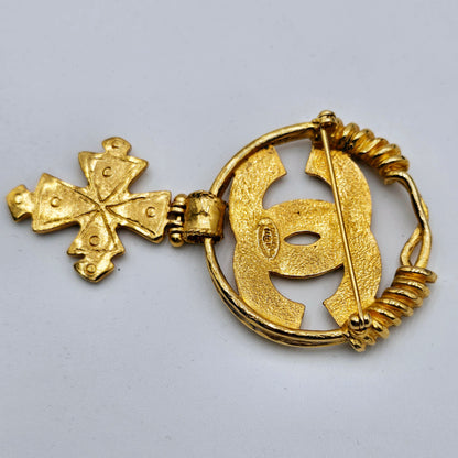 CHANEL Vintage COCO Mark Cross Brooch