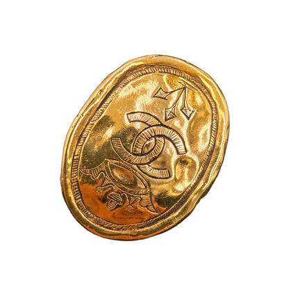 Chanel Oval Crown Brooch  - VINTAGE