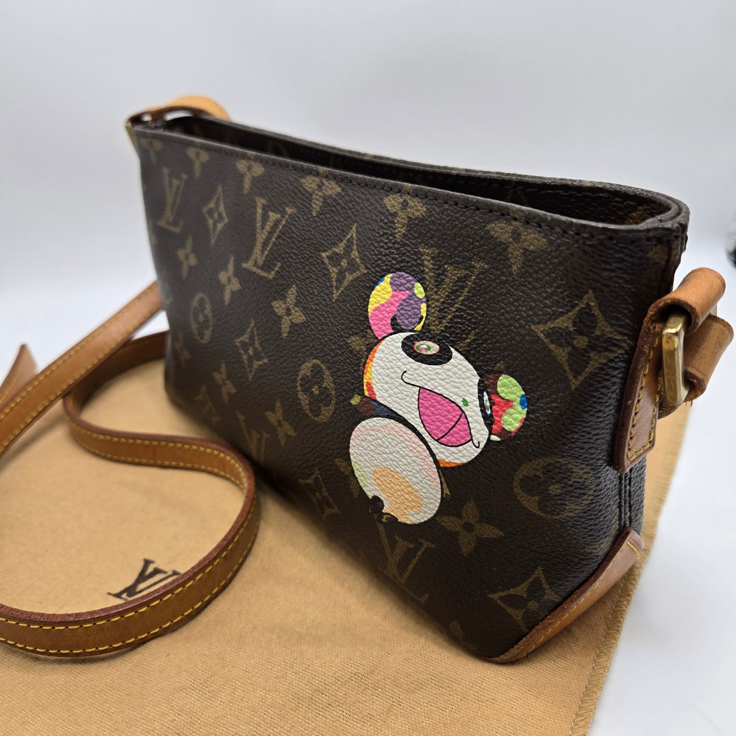 Louis Vuitton x Takashi Murakami LIMITED ED. Monogram Panda Trotteur Crossbody Bag