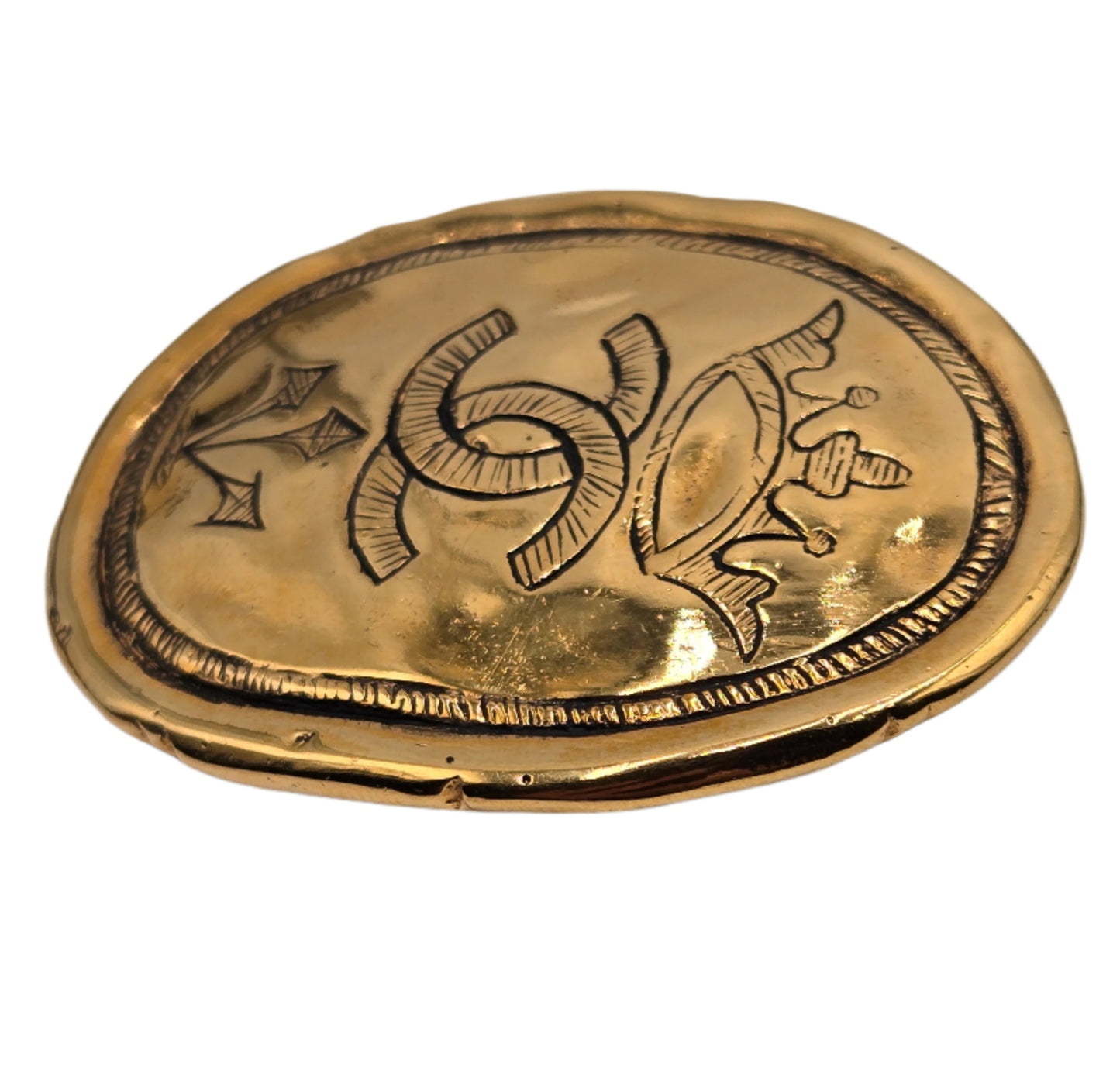 Chanel Oval Crown Brooch  - VINTAGE