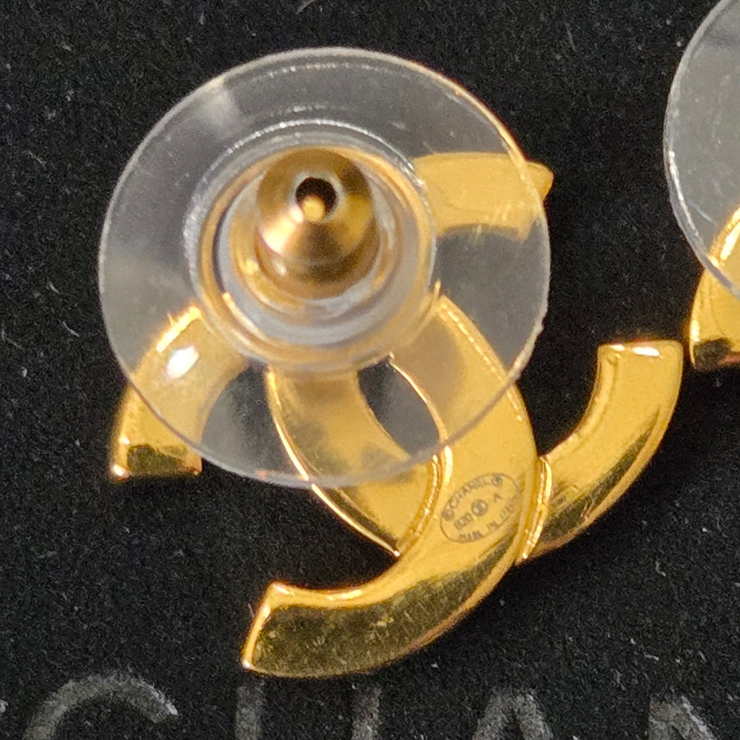 CHANEL Coco Mark Earrings B20A GP Gold Plated 293489