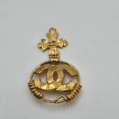 CHANEL Vintage COCO Mark Cross Brooch