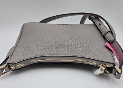 Kate Spade New York Bradley Pebbled Leather Medium Crossbody True Taupe, New w/Tags