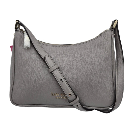 Kate Spade New York Bradley Pebbled Leather Medium Crossbody True Taupe, New w/Tags