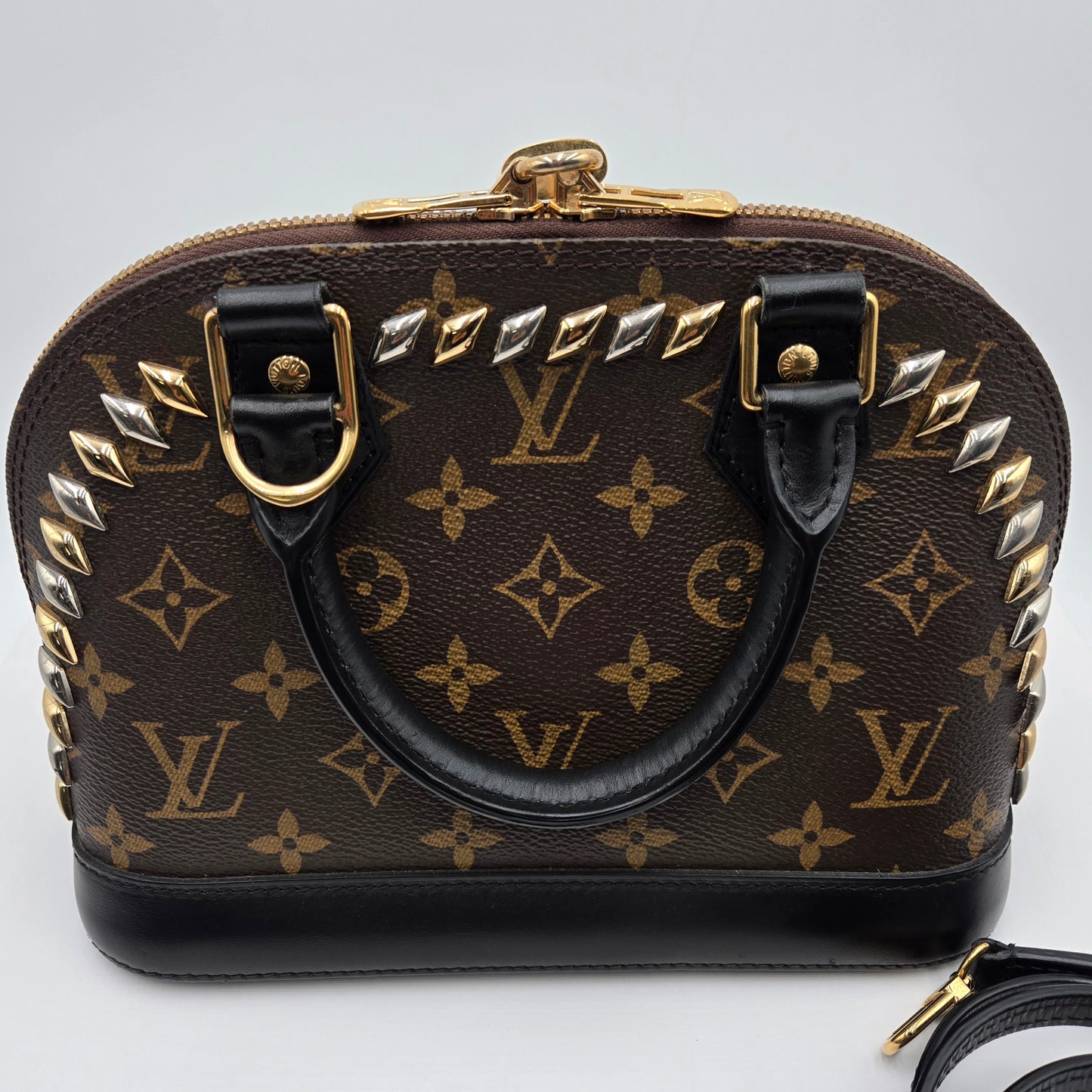 Louis Vuitton Limited Edition Monogram Macassar Canvas Studded Alma - COA included